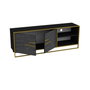 Hanah Home Soporte para TV Polka Negro y Oro